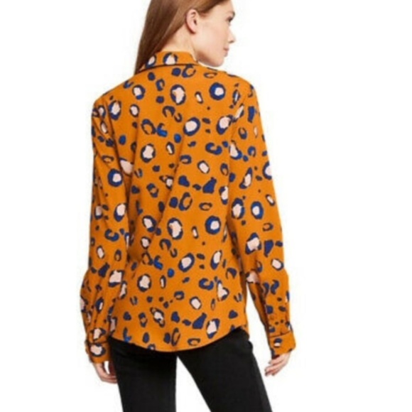 N5-NEW WITH TAGS 3.1 Phillip Lim Orange Oversized Leopard Print Blazer - Picture 4 of 10
